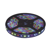 TIRA LED MULTICOLOR DE 5 M / USO INTERIOR / POTENCIA 22 W / 900 LM/ 12 V CD / IP 20 / NECESARIO TRANSFORMADOR (NO INCLUIDO)-Iluminación-JWJ-JLTL-5050-IP20-RGB-Bsai Seguridad & Controles