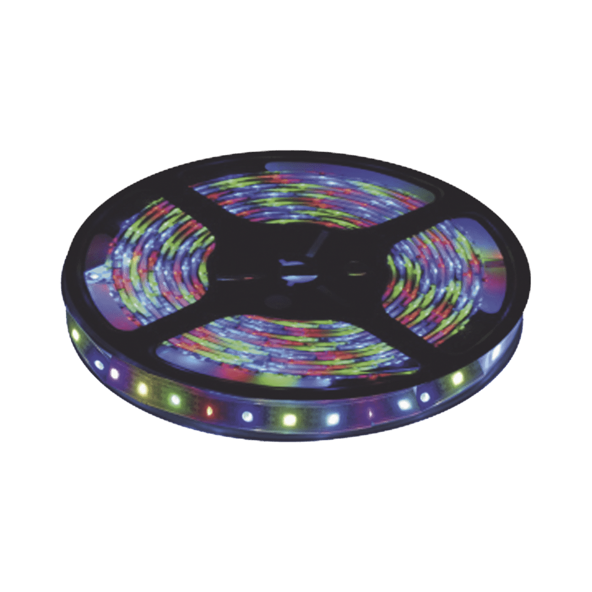 TIRA LED MULTICOLOR DE 5 M / USO INTERIOR / POTENCIA 22 W / 900 LM/ 12 V CD / IP 20 / NECESARIO TRANSFORMADOR (NO INCLUIDO)-Iluminación-JWJ-JLTL-5050-IP20-RGB-Bsai Seguridad & Controles