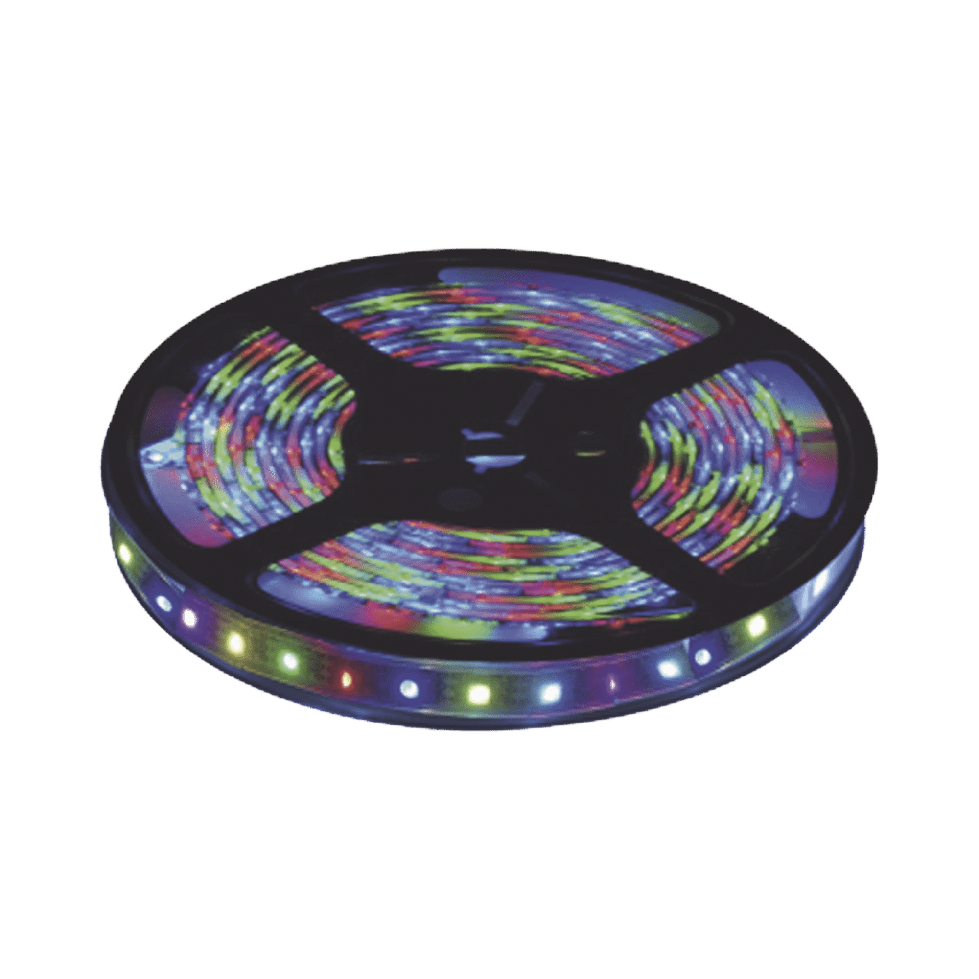 TIRA LED MULTICOLOR DE 5 M / USO EXTERIOR / POTENCIA 22 W / 900 LM/ 12 V CD / NECESARIO TRANSFORMADOR (NO INCLUIDO).-Iluminación-JWJ-JLTL-5050-IP65-RGB-Bsai Seguridad & Controles
