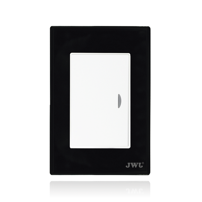 INTERRUPTOR SENCILLO CON PLACA DE POLICARBONATO / 10 A/ 127 VCA ~ 60 HZ / CARCASA NEGRA.-Iluminación-JWJ-JTL-F7601-Bsai Seguridad & Controles