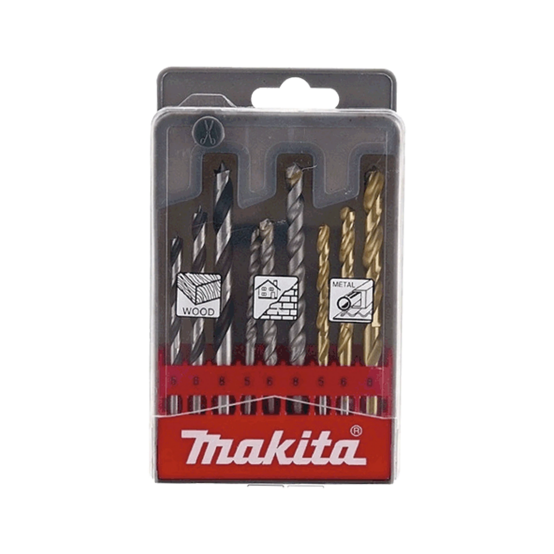 JUEGO CON 9 PIEZAS DE BROCAS-Herramientas-MAKITA-Bsai Seguridad & Controles