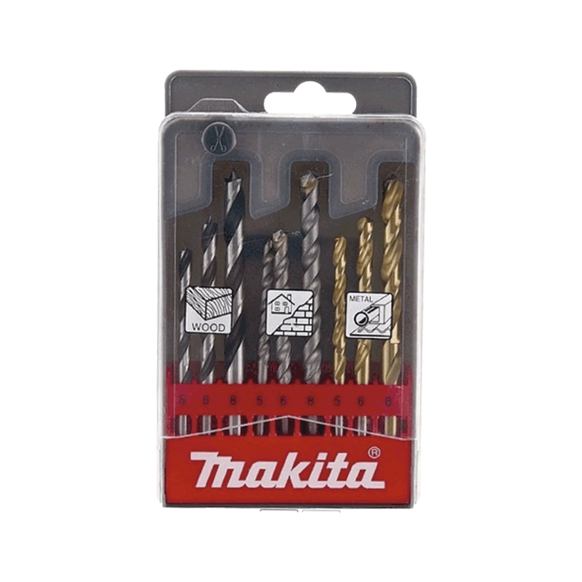 JUEGO CON 9 PIEZAS DE BROCAS-Herramientas-MAKITA-Bsai Seguridad & Controles