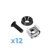 JUEGO DE 12 TORNILLOS CON 12 ARANDELAS Y 12 TUERCAS ENJAULADAS PARA RACK LINKEDPRO-Racks y Gabinetes-LINKEDPRO BY EPCOM-Bsai Seguridad & Controles