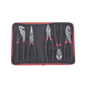 JUEGO DE 5 PINZAS DE 8" CON ESTUCHE. INCLUYE: P. MECÁNICA, P. PARA TUBO, P. ELÉCTRICA, P. CORTE, NARIZ LARGA.-Ferreteria-PRECISION-Bsai Seguridad & Controles