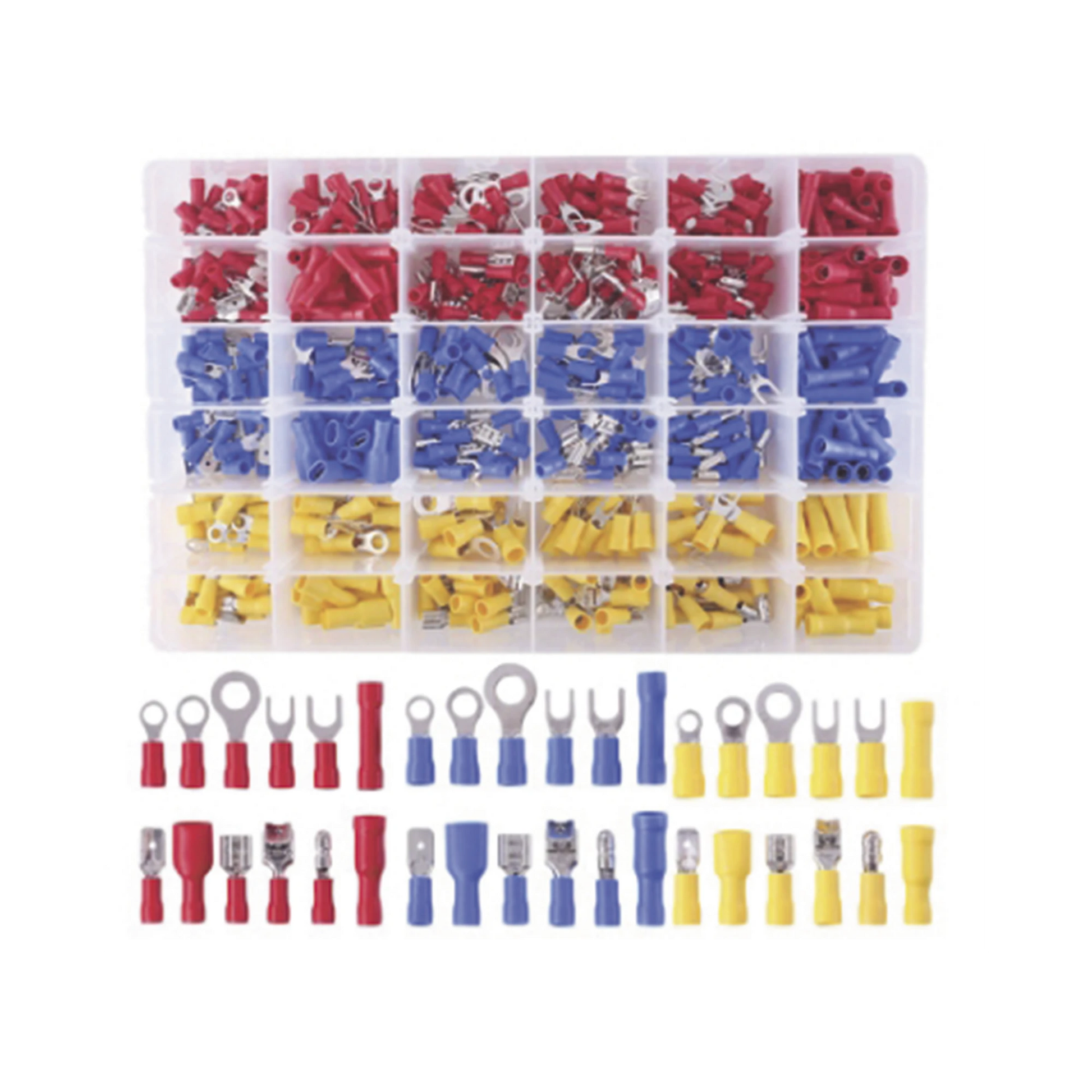 JUEGO DE 580 PZAS. TERMINALES VARIADAS CON FORRO Y CAJA DE ALMACENAMIENTO.-Herramientas-EPCOM POWERLINE-Bsai Seguridad & Controles