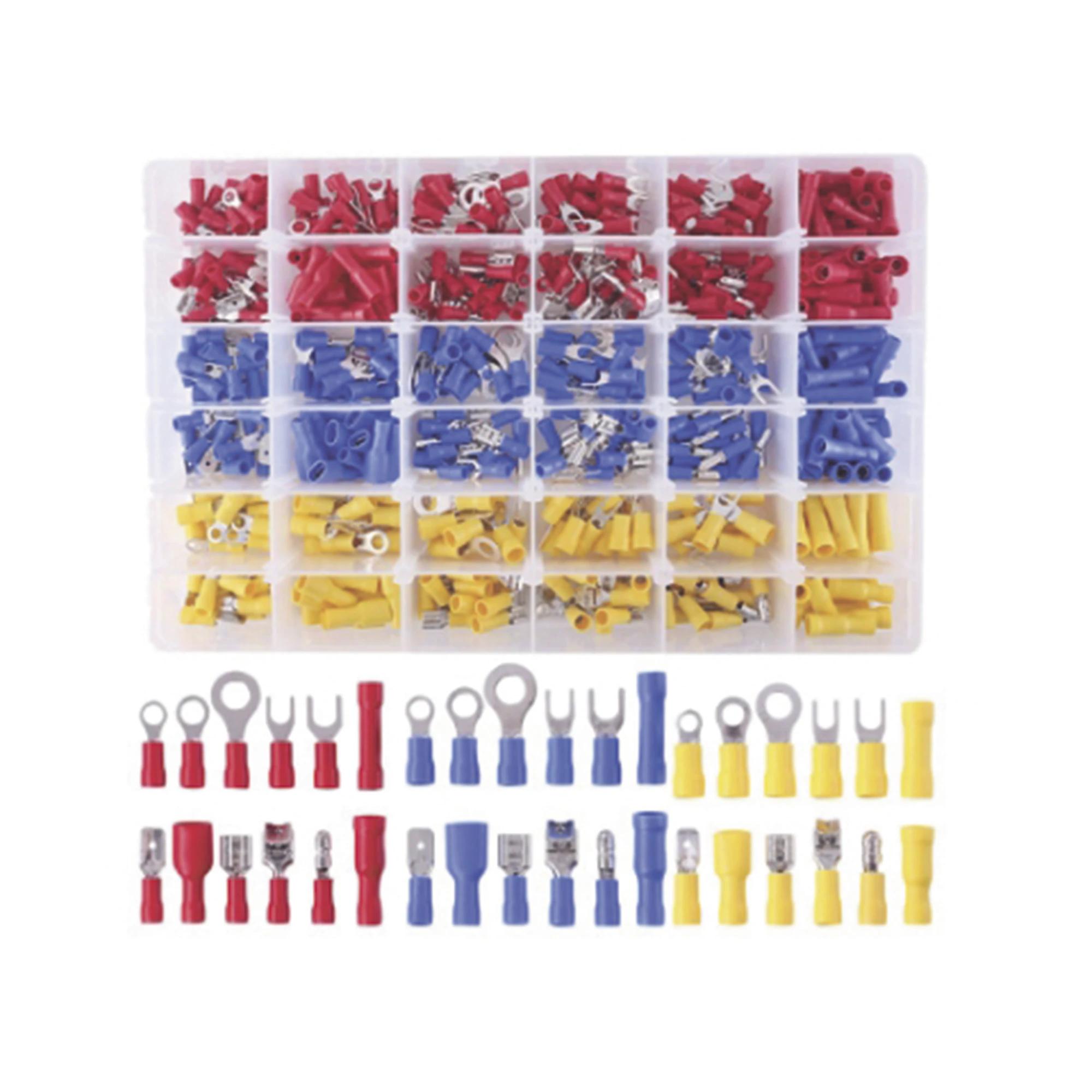 JUEGO DE 580 PZAS. TERMINALES VARIADAS CON FORRO Y CAJA DE ALMACENAMIENTO.-Herramientas-EPCOM POWERLINE-Bsai Seguridad & Controles