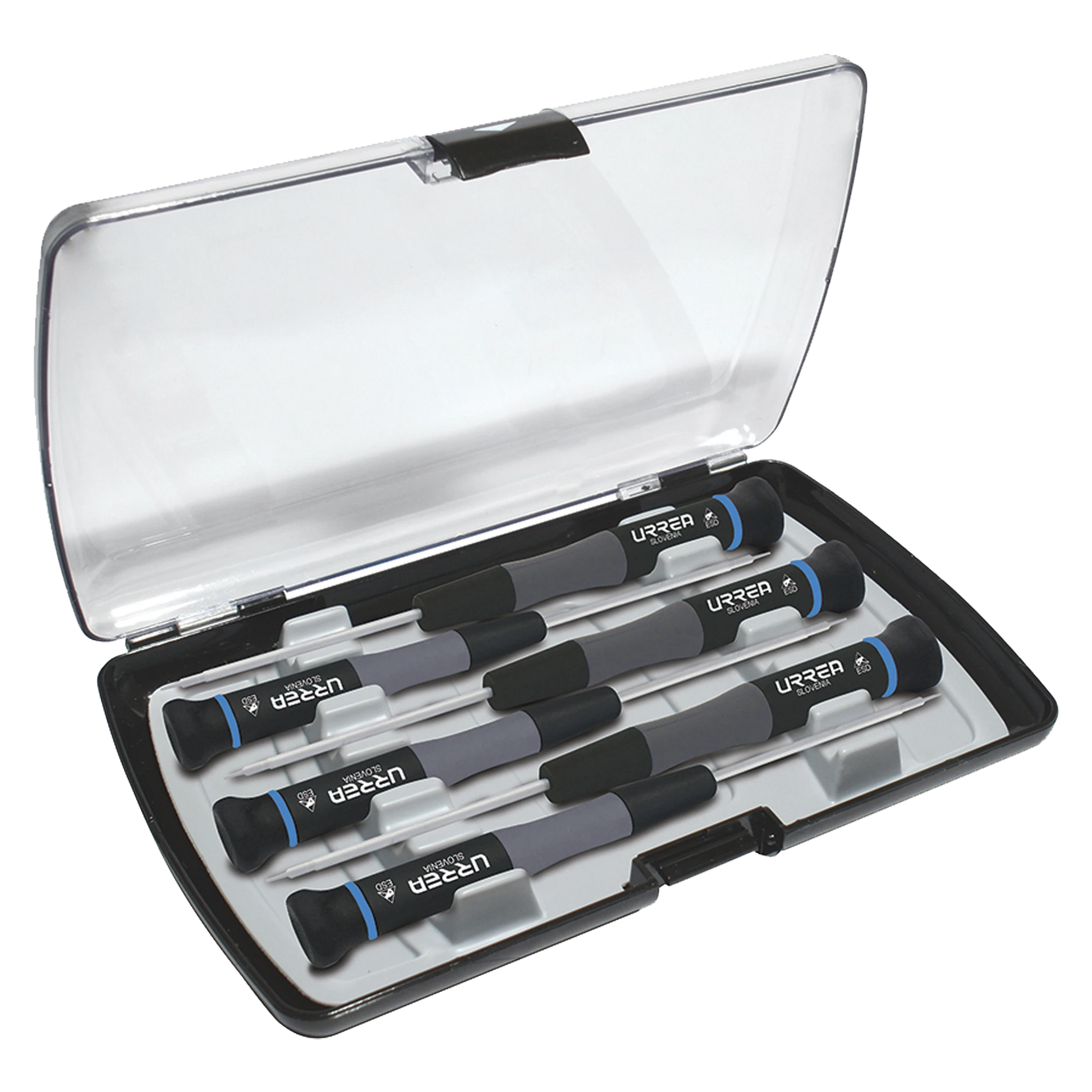 JUEGO DE 6 DESTORNILLADORES ESD TORX EN CAJA PLÁSTICA DE PRECISIÓN-Herramientas-SURTEK-Bsai Seguridad & Controles