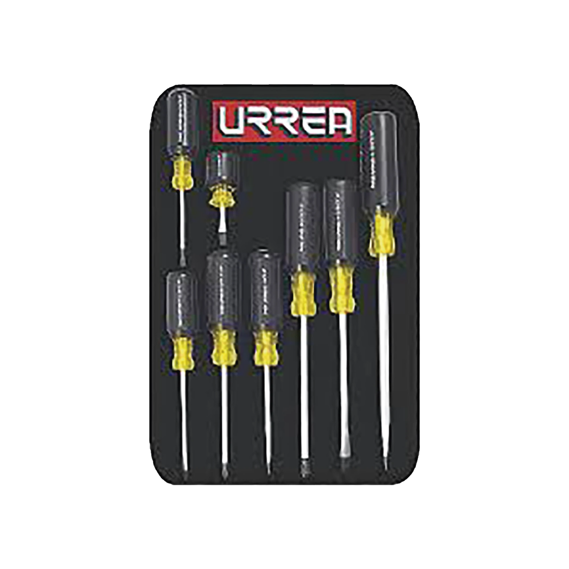 JUEGO DE 8 DESTORNILLADORES CUSHION GRIP COMBINADO-Herramientas-URREA-Bsai Seguridad & Controles