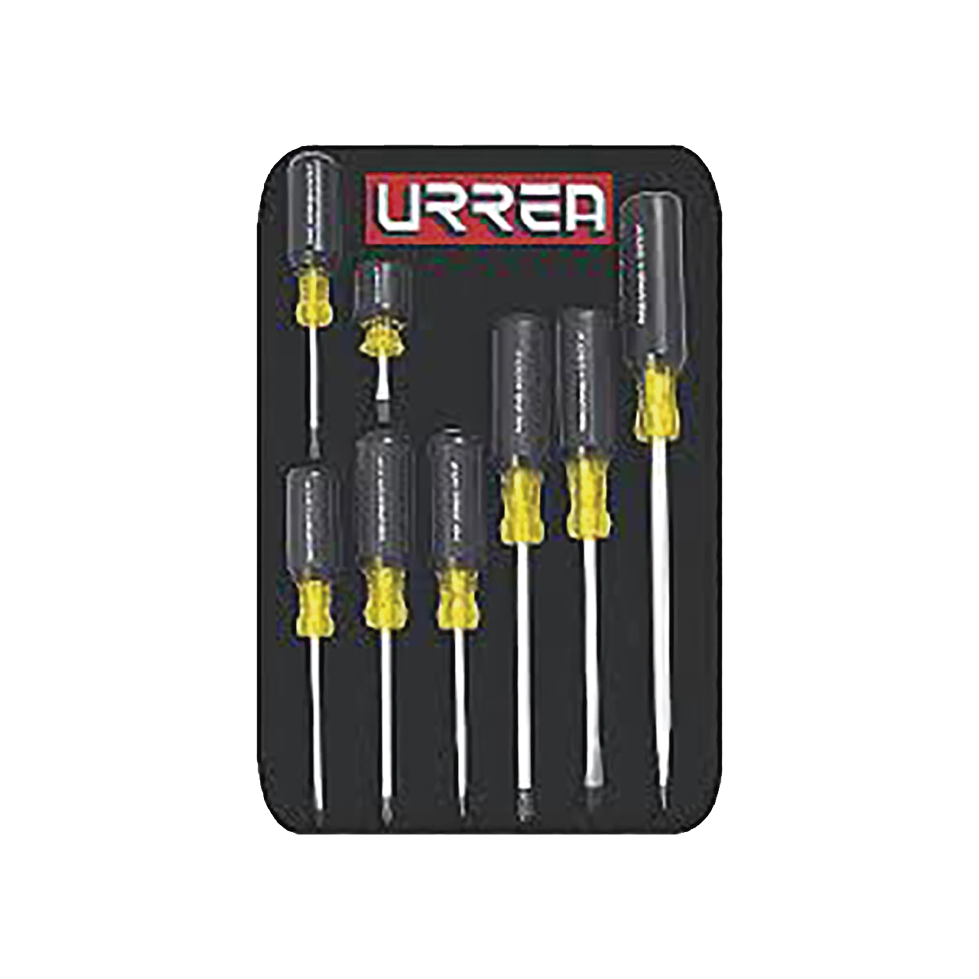 JUEGO DE 8 DESTORNILLADORES CUSHION GRIP COMBINADO-Herramientas-URREA-Bsai Seguridad & Controles