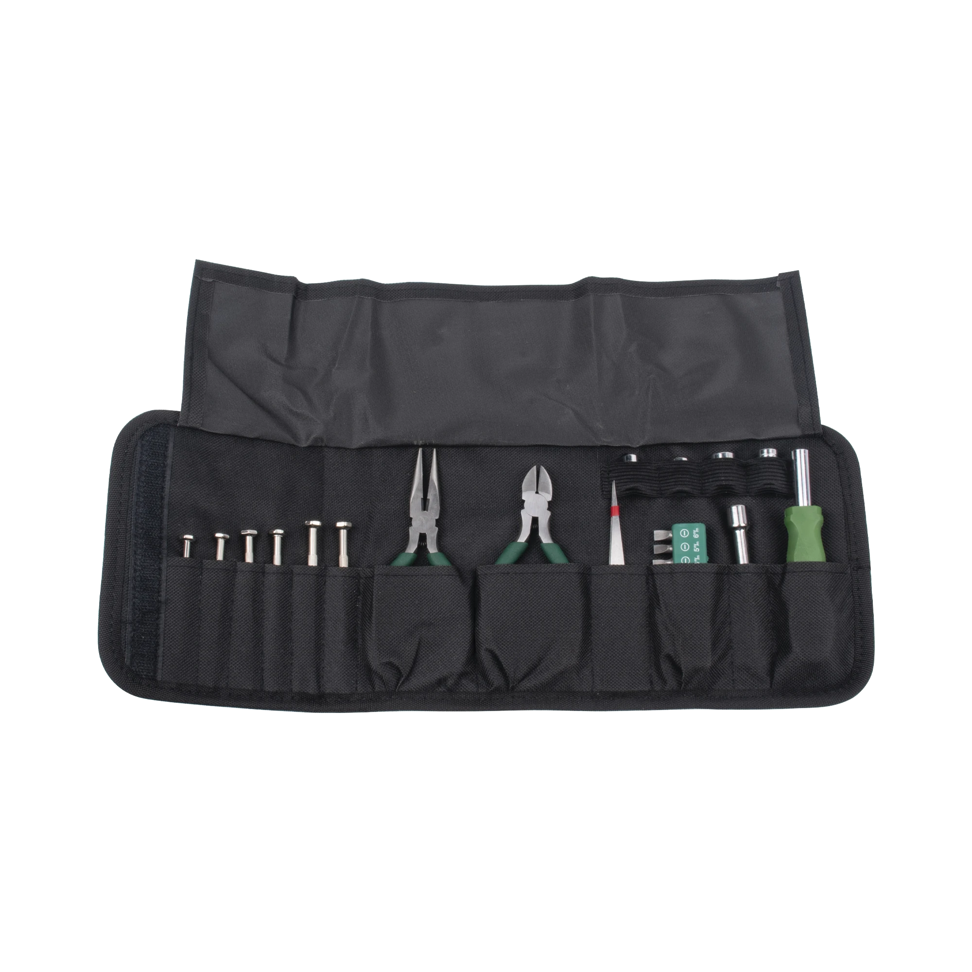 JUEGO DE HERRAMIENTAS EN ESTUCHE PORTÁTIL CON 25 PZAS. (DESARMADORES FINOS + PINZAS + PUNTAS + MANERAL).-Herramientas-EPCOM POWERLINE-Bsai Seguridad & Controles