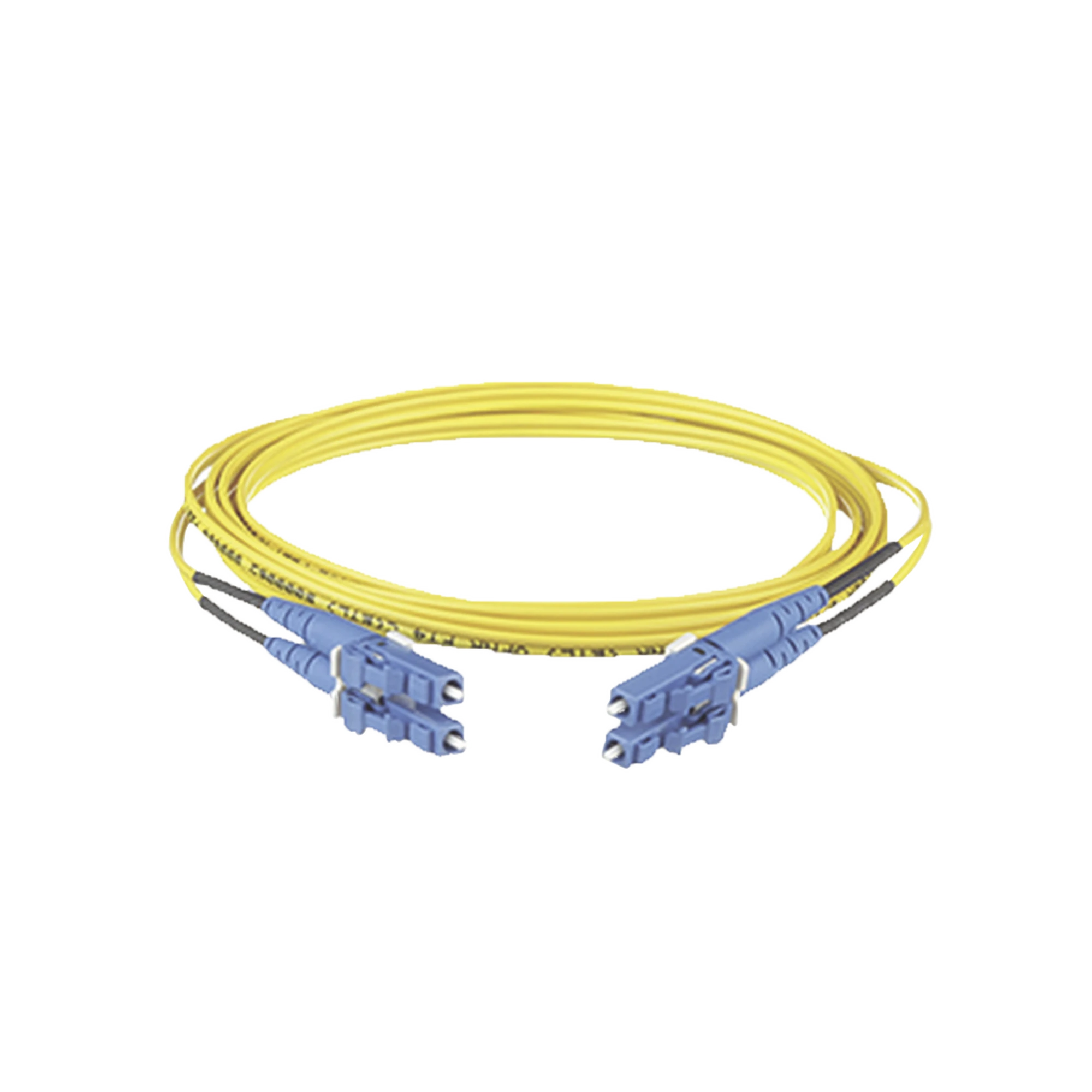 JUMPER DE FIBRA OPTICA MONOMODO 9/125 OS2, LC-LC DUPLEX, OFNR (RISER), COLOR AMARILLO, 30 METROS-Fibra Óptica-PANDUIT-Bsai Seguridad & Controles