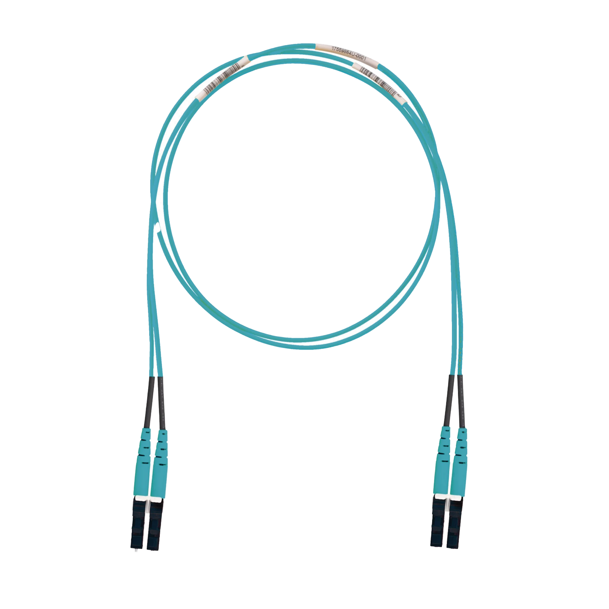 JUMPER DE FIBRA OPTICA MULTIMODO 50/125 OM3, LC-LC DUPLEX, LSZH (CERO HALÓGENOS), COLOR AQUA, 1 METRO-Fibra Óptica-PANDUIT-Bsai Seguridad & Controles