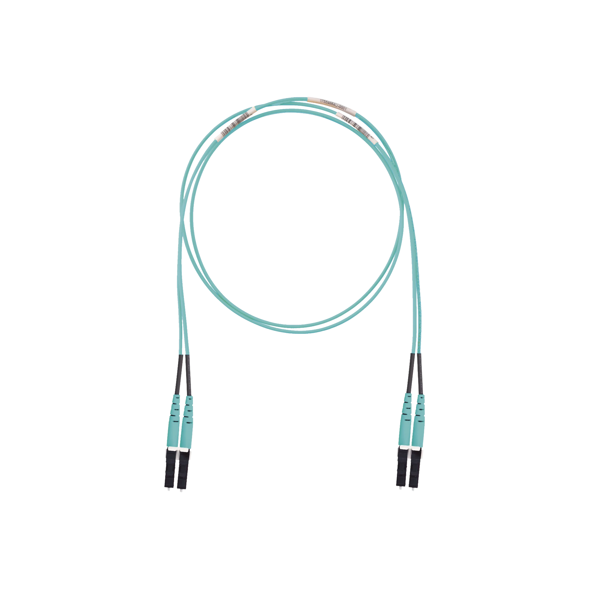 JUMPER DE FIBRA OPTICA MULTIMODO 50/125 OM3, LC-LC DUPLEX, LSZH (CERO HALÓGENOS), COLOR AQUA, 10 METROS-Fibra Óptica-PANDUIT-Bsai Seguridad & Controles