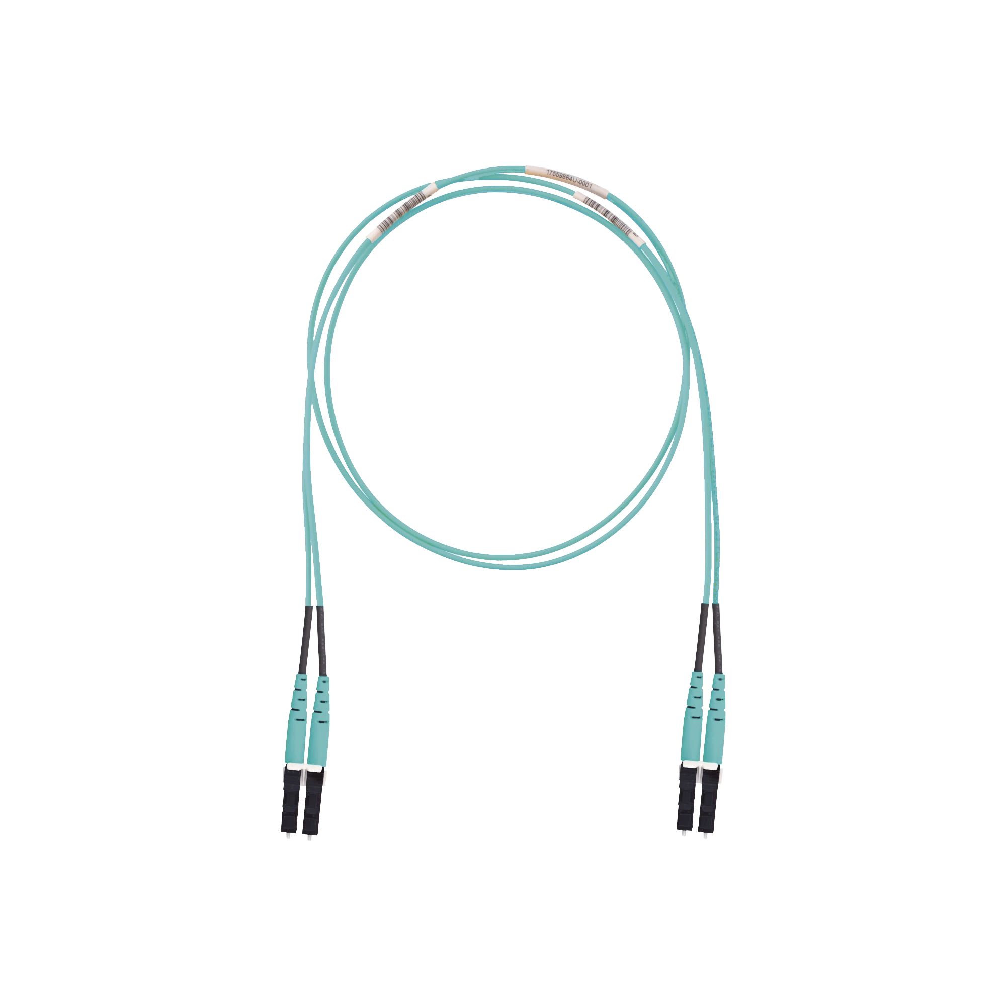 JUMPER DE FIBRA OPTICA MULTIMODO 50/125 OM3, LC-LC DUPLEX, LSZH (CERO HALÓGENOS), COLOR AQUA, 10 METROS-Fibra Óptica-PANDUIT-Bsai Seguridad & Controles