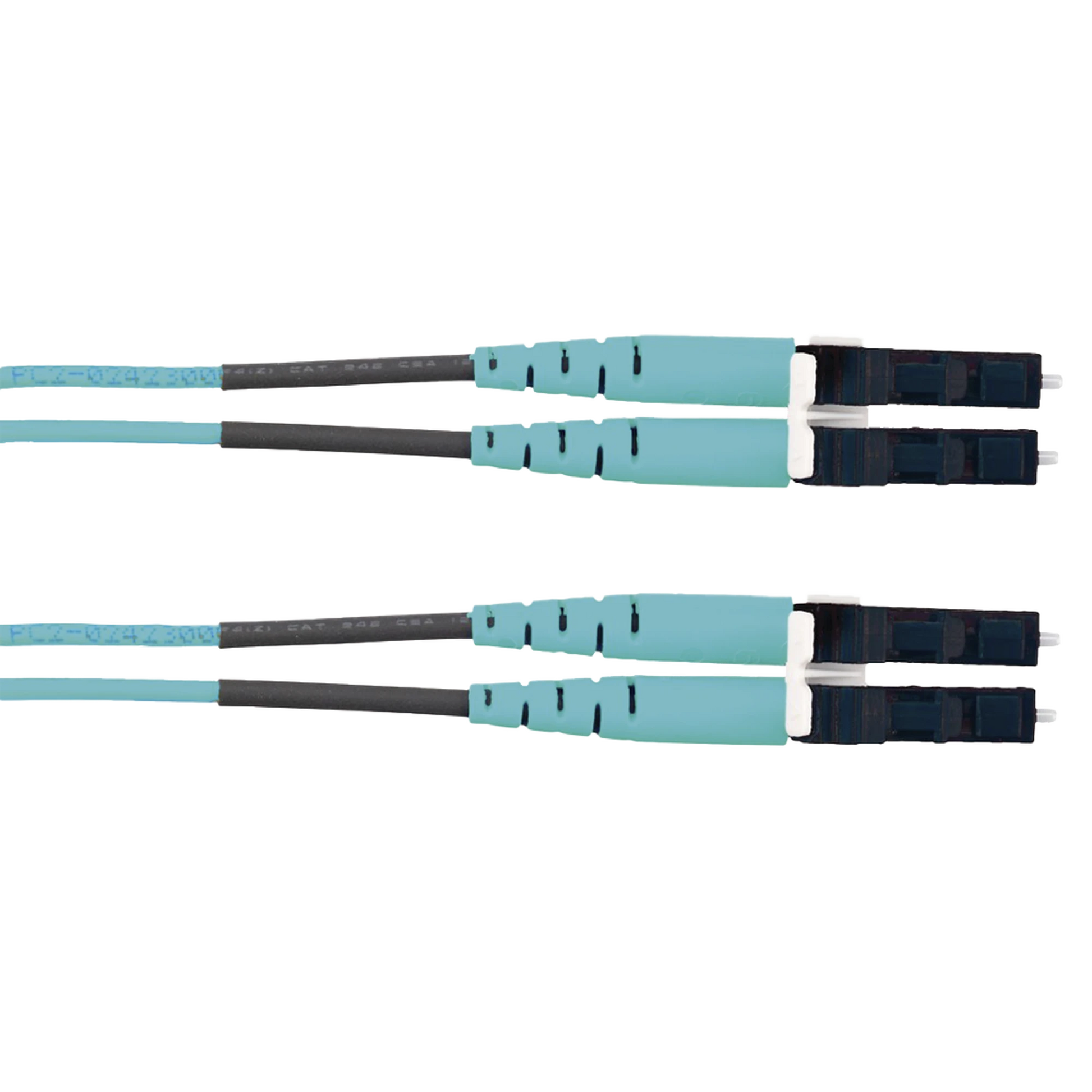 JUMPER DE FIBRA OPTICA MULTIMODO 50/125 OM3, LC-LC DUPLEX, LSZH (CERO HALÓGENOS), COLOR AQUA, 2 METROS-Fibra Óptica-PANDUIT-Bsai Seguridad & Controles