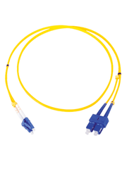 TCE - LP-FO-D-LCU-SCU-03 - JUMPER LC-SC MONOMODO / UPC / DUPLEX 2 MM / 3 METRO / AMARILLO #FO-Jumper / Latiguillo-OEM-Bsai Seguridad & Controles