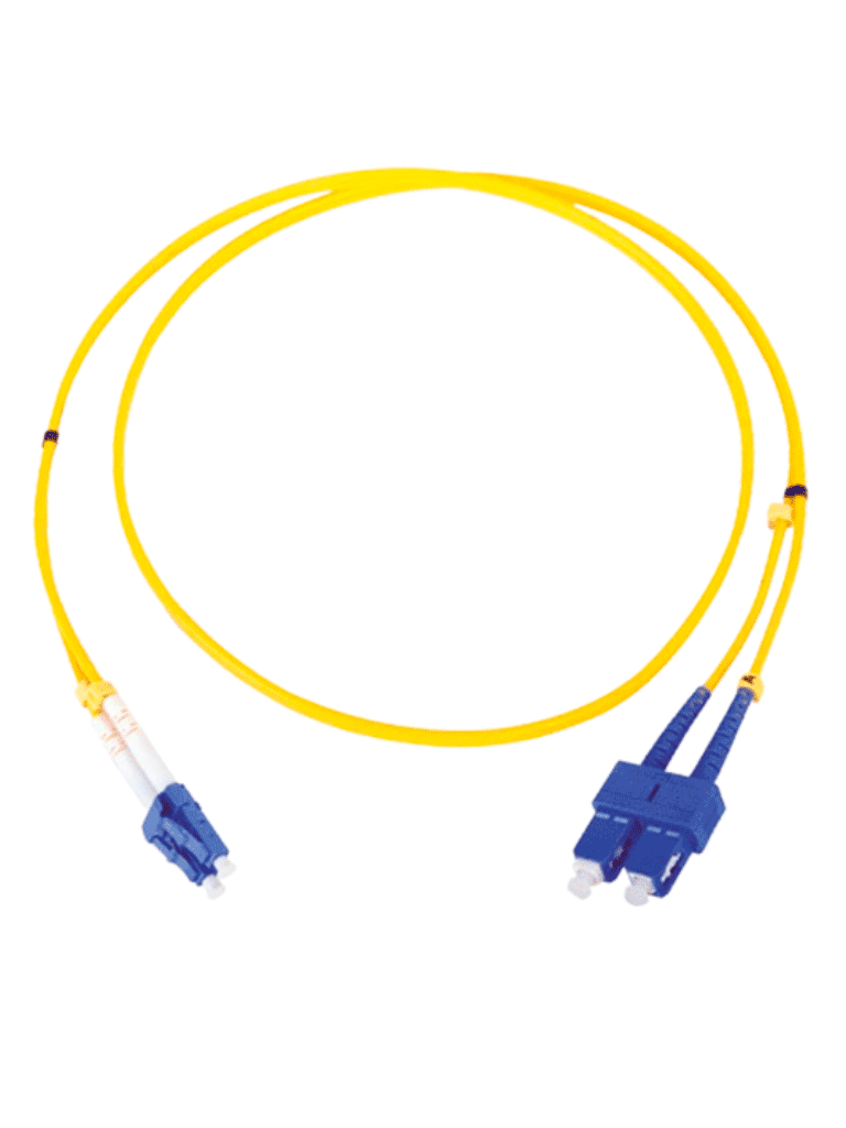 TCE - LP-FO-D-LCU-SCU-03 - JUMPER LC-SC MONOMODO / UPC / DUPLEX 2 MM / 3 METRO / AMARILLO #FO-Jumper / Latiguillo-OEM-Bsai Seguridad & Controles