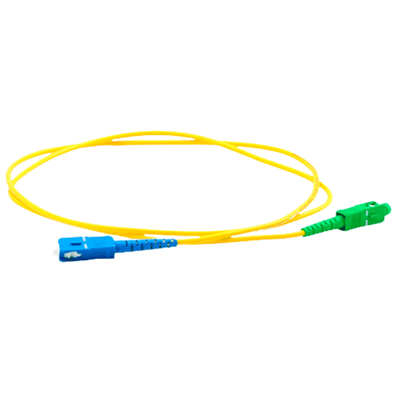 TCE - LMN-FO-SCU-SCA-02 - JUMPER SC UPC-SC APC MONOMODO / SIMPLEX 2 MM / 2 METROS / AMARILLO #FO-Jumper / Latiguillo-OEM-Bsai Seguridad & Controles
