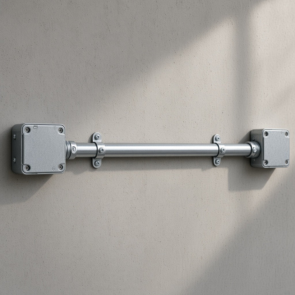 TUBERÍA CONDUIT DE ACERO GALVANIZADO / 1/2" / PARED DELGADA / INMERSIÓN EN CALIENTE / SIN COPLE / NMX-J-536-ANCE [KEMT-12] instalado
