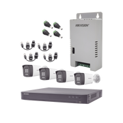 KIT AUDIO BIDIRECCIONAL TURBOHD 4K-3K / DVR 4 CANALES 4K / 4 CÁMARAS BALA (EXTERIOR) CON BOCINA Y MICROFÓNO INTEGRADO 3K / 1 FUENTES DE PODER / ACCESORIOS-Kits- Sistemas Completos-HIKVISION-Bsai Seguridad & Controles