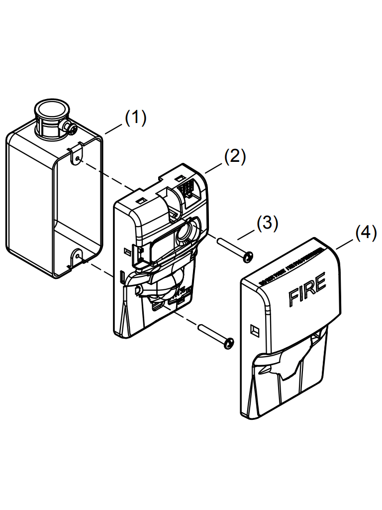 KIDDE F_EG1VRF - LUZ ESTROBOSCÓPICA COMPACTA / 15-75 DC / ROJA / LOGO FIRE-Lamparas de Emergencia-KIDDE-KID1450004-Bsai Seguridad & Controles