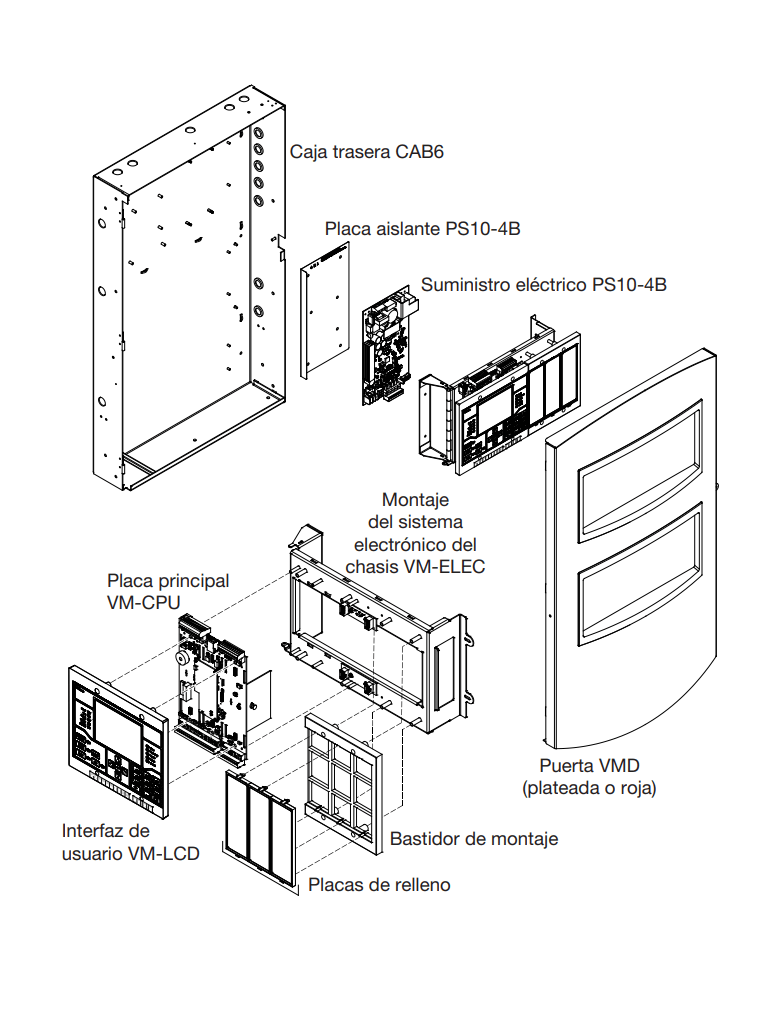 KIDDE VM1R - SISTEMA FACP CON INTERFAZ DE USUARIO / CPU / 1 LAZO DIRECCIONABLE / 4 NACS CLASE B / PUERTA ROJA-Paneles de Control-KIDDE-KID1420015-Bsai Seguridad & Controles