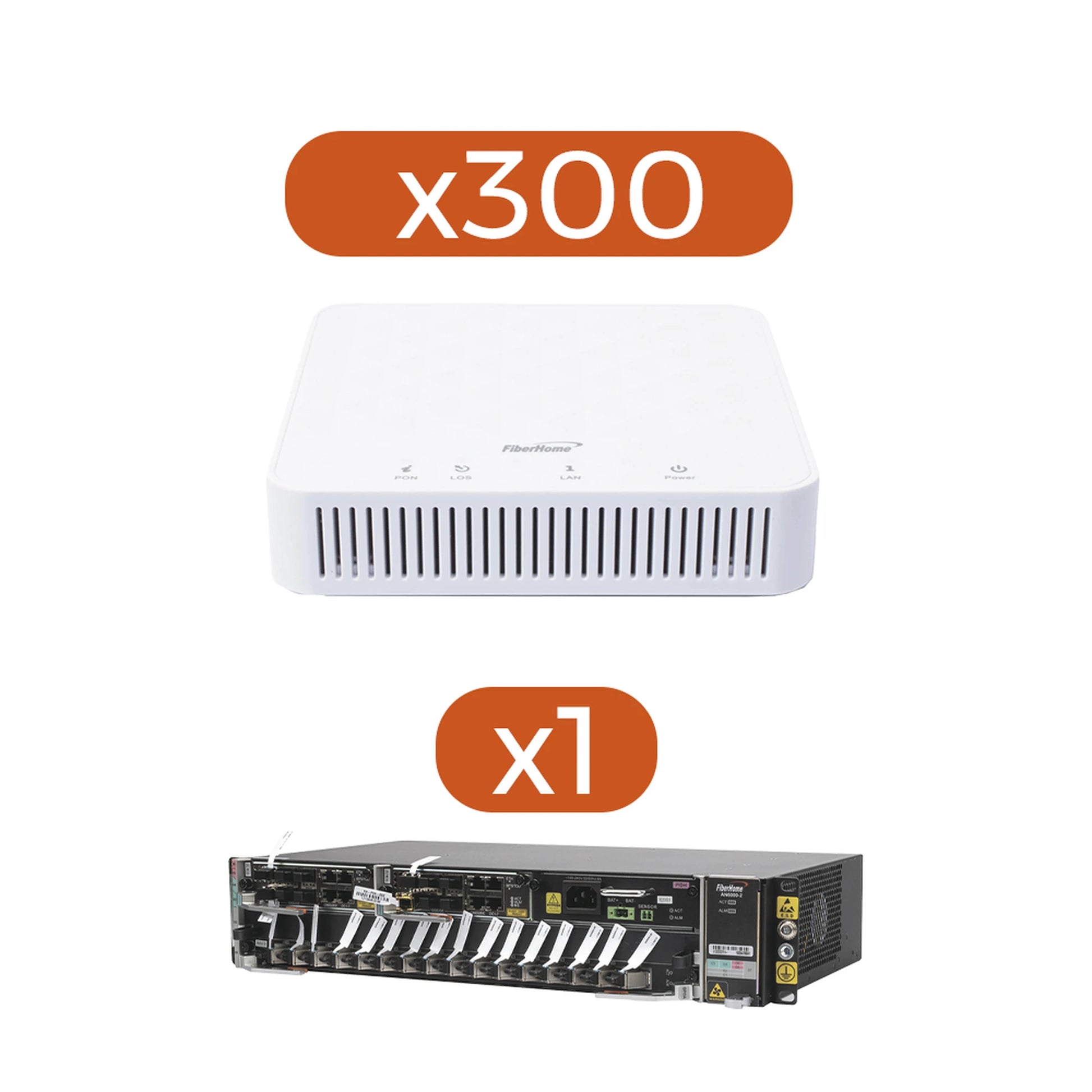 KIT 300 ONTS AN5506-01AG + 1 OLT AN60002-AC-Redes FTTH/PON-FIBERHOME-AN0201AG-KIT-Bsai Seguridad & Controles