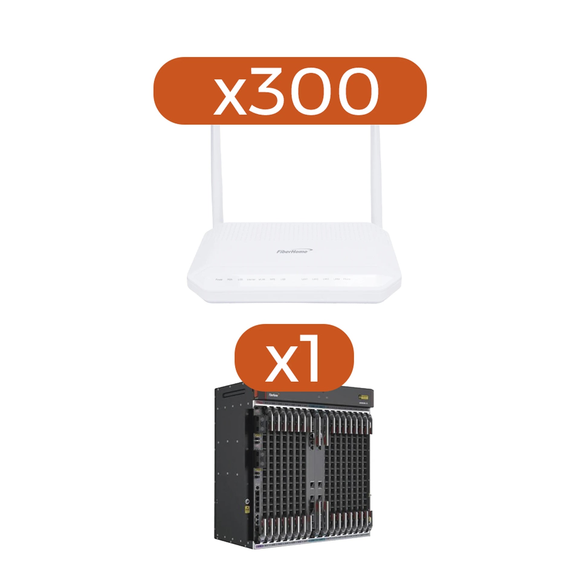 KIT 300 ONT´S HG6143D + 1 OLT AN6000-15-Redes FTTH/PON-FIBERHOME-AN1543D-KIT-Bsai Seguridad & Controles