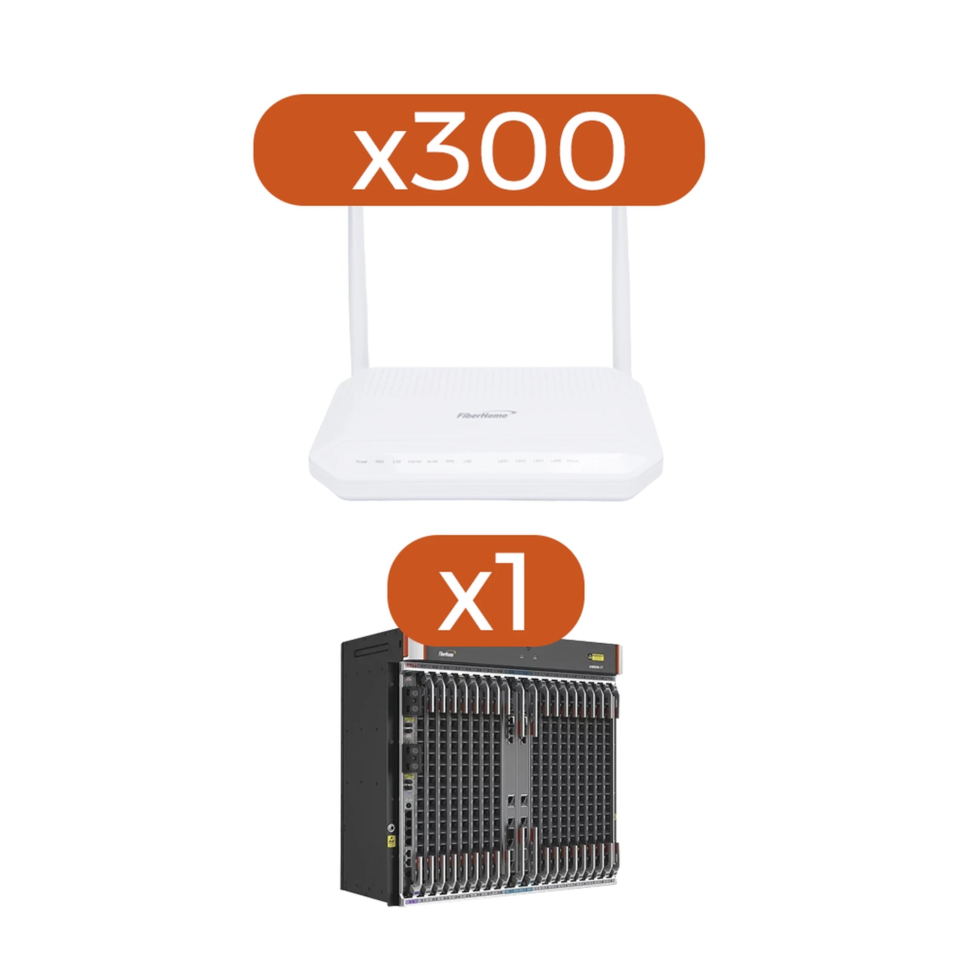 KIT 300 ONT´S HG6143D + 1 OLT AN6000-17-Redes FTTH/PON-FIBERHOME-AN1743D-KIT-Bsai Seguridad & Controles
