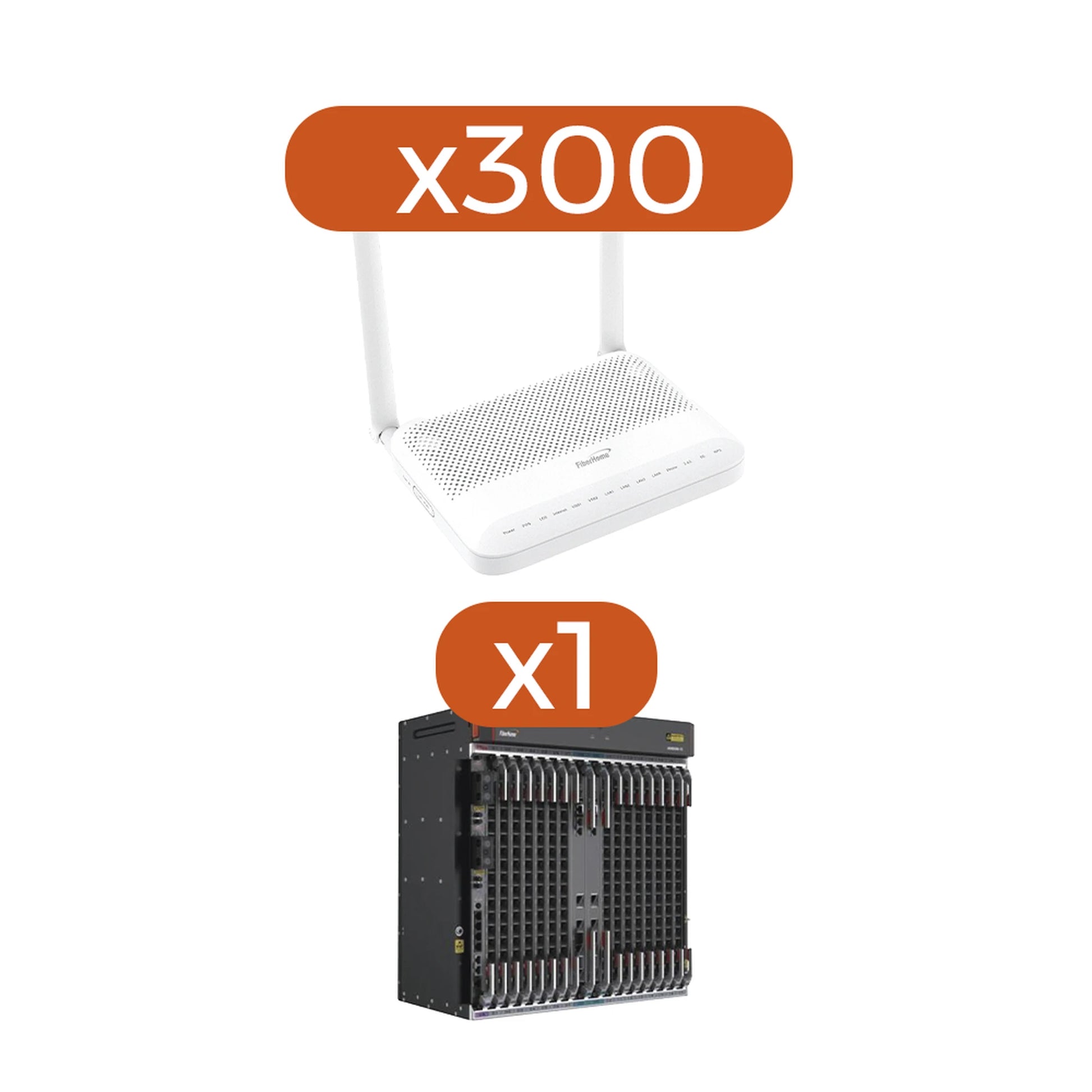 KIT 300 ONT´S HG6145D2 + 1 OLT AN6000-15-Redes FTTH/PON-FIBERHOME-AN1545D2-KIT-Bsai Seguridad & Controles