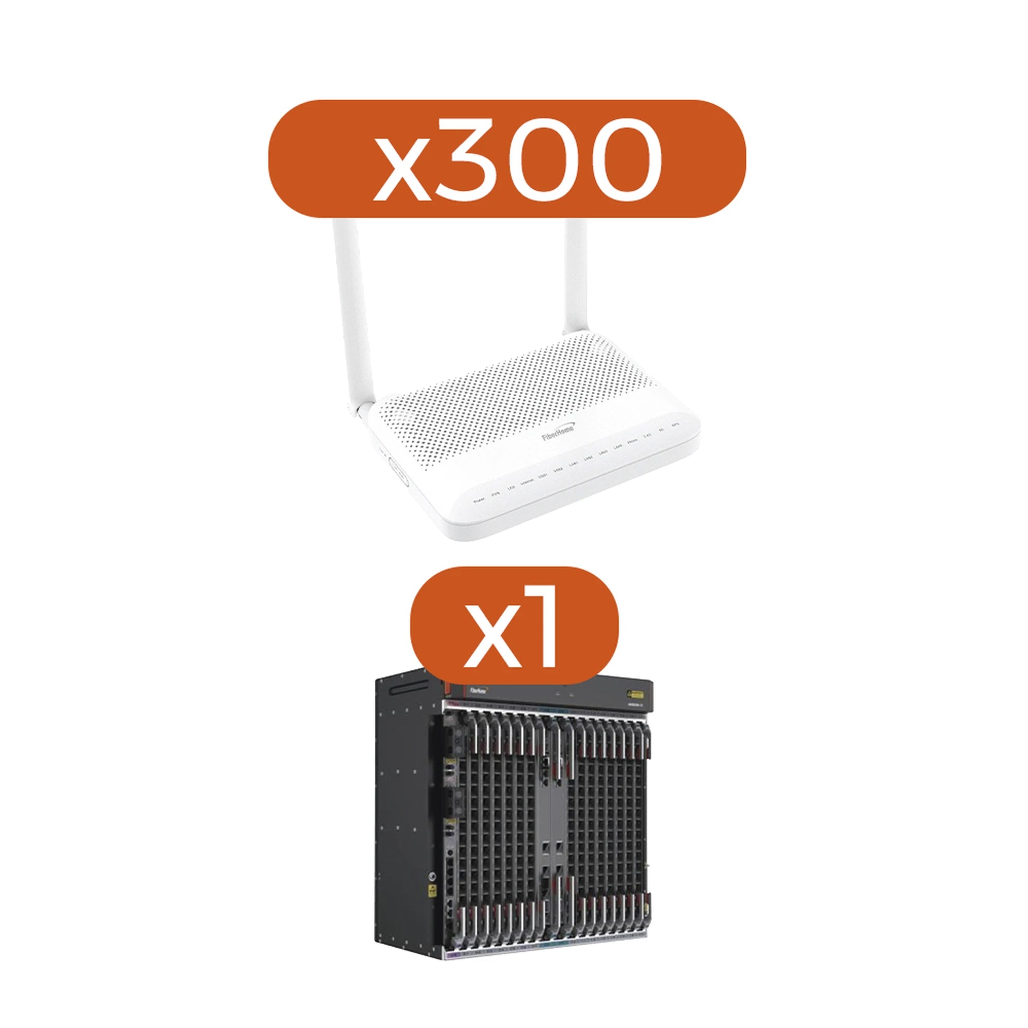 KIT 300 ONT´S HG6145D2 + 1 OLT AN6000-15-Redes FTTH/PON-FIBERHOME-AN1545D2-KIT-Bsai Seguridad & Controles
