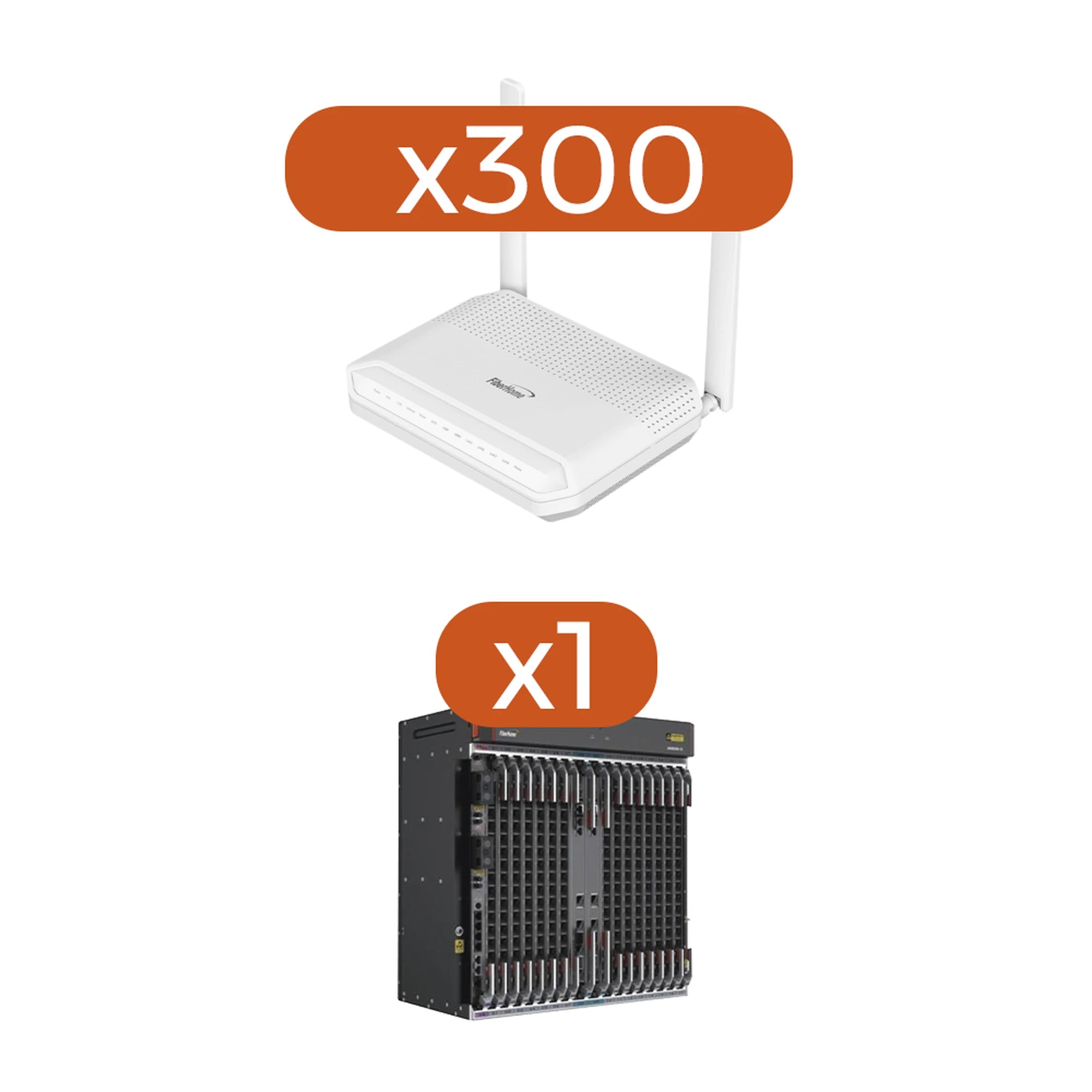 KIT 300 ONU´S HG6145F + 1 OLT AN6000-15-Redes FTTH/PON-FIBERHOME-AN1545F-KIT-Bsai Seguridad & Controles