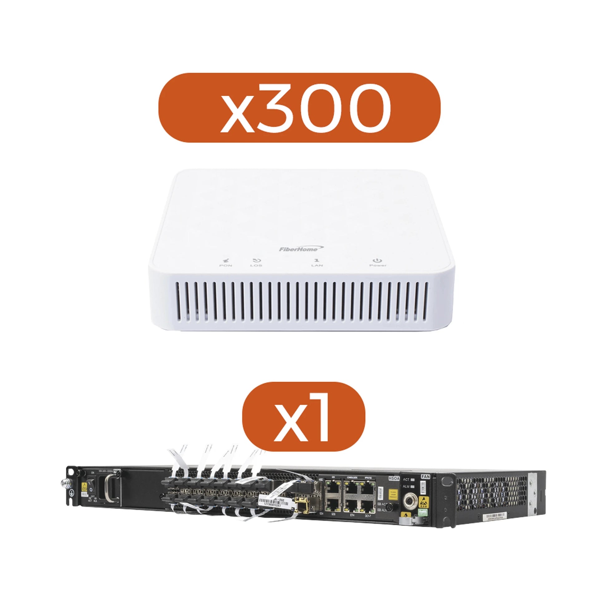 KIT 300 PIEZAS AN5506-01AG + 1 AN6001G16-AC-Redes FTTH/PON-FIBERHOME-AN1601AG-KIT-Bsai Seguridad & Controles