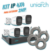 KIT 4X4 UNIARCH IP EXTERIOR BULLET 2MP 1080P INCLUYE 1 NVR POE 4PTOS + 4 CAM BULLET IP 2MP 2.8MM SLOT MICROSD + 4 CABLES PREPONCHADOS DE 18MTS-Kits de Video IP-UNIARCH BY UNV-Bsai Seguridad & Controles