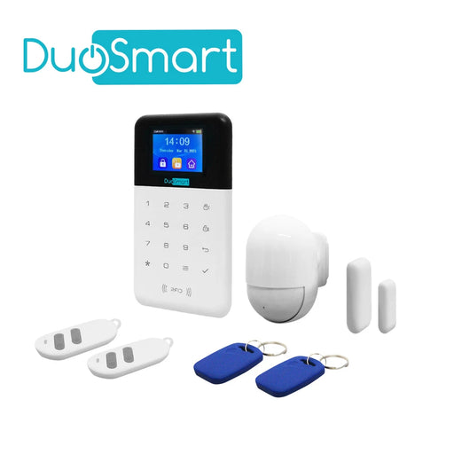 KIT ALARMA INALAMBRICA DUOSMART C30 COMUNICACION DUAL WIFI 2.4 GHZ RF 433.92 INCLUYE 1 PANEL CON TECLADO 1 PIR 1 MAGNETO 2 LLAVEROS MONITOREO EN APP DUOSMART **COMPATIBLE CON SENSORES DUOSMART C Y SIRENA INALAMBRICA**-Automatizacion - Casa Inteligente-DUOSMART-C30-Bsai Seguridad & Controles