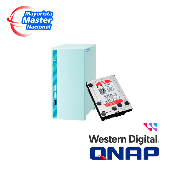 KIT ALMACENAMIENTO DE DATOS 3 NAS QNA TS-230-US + 1X DISCO DURO WD40EFAX-Almacenamiento-QNAP-KIT ALMACENAMIENTO DE DATOS 3-Bsai Seguridad & Controles