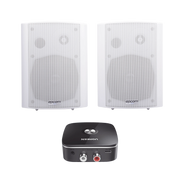 KIT ALTAVOCES + MODULO RECEPTOR BT | MONTAJE EN PARED | 2X20W RMS | MATERIAL ABS Y REJA METÁLICA | BRACKET DE METAL | COLOR BLANCO-Audio residencial/Comercial-EPCOM PROAUDIO-Bsai Seguridad & Controles