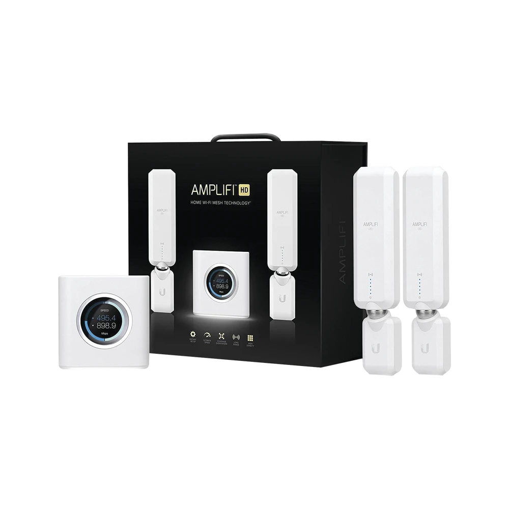 KIT AMPLIFI WIFI RESIDENCIAL PREMIUM PARA ALTA DENSIDAD DE USUARIOS Y COBERTURA, INCLUYE 1 ROUTER (AFIR) + 2 MESHPOINT (AFIPHD)-Redes WiFi-UBIQUITI-Bsai Seguridad & Controles