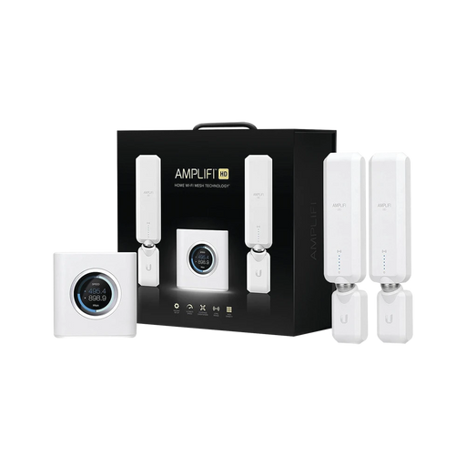 KIT AMPLIFI WIFI RESIDENCIAL PREMIUM PARA ALTA DENSIDAD DE USUARIOS Y COBERTURA, INCLUYE 1 ROUTER (AFIR) + 2 MESHPOINT (AFIPHD)-Redes WiFi-UBIQUITI NETWORKS-AFI-HD-Bsai Seguridad & Controles