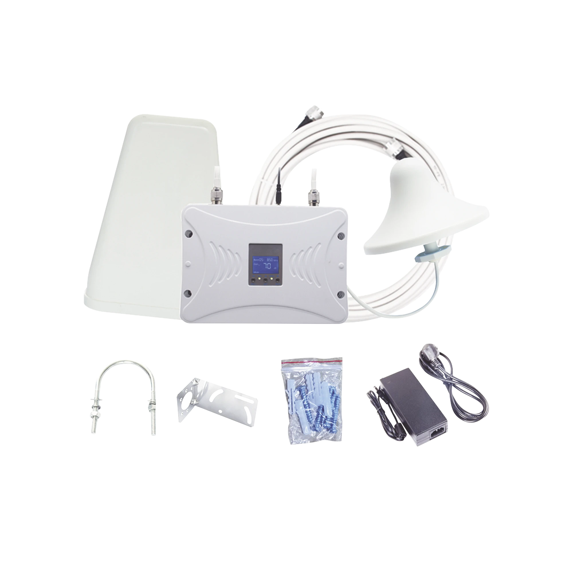 KIT AMPLIFICADOR DE SEÑAL CELULAR 4G LTE, 3G Y VOZ. FUNCIONA CON TODOS LOS OPERADORES. SOPORTA MÚLTIPLES DISPOSITIVOS Y TECNOLOGÍAS. HASTA 1000 METROS CUADRADOS DE COBERTURA-Cobertura Celular 5G, 4G, 3G y Voz-EPCOM-Bsai Seguridad & Controles