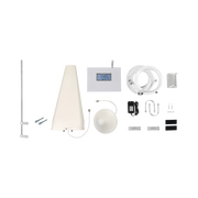 KIT AMPLIFICADOR DE SEÑAL CELULAR 4G, 3G, 2G Y VOZ, CON MÁSTIL LIVIANO DE PARED. SOPORTA MÚLTIPLES OPERADORES, DISPOSITIVOS Y TECNOLOGÍAS SIMULTÁNEAMENTE. TRIBANDA. MEJORA LA SEÑAL EN INTERIORES DE HASTA 500 METRO-Cobertura para Celular-EPCOM-Bsai Seguridad & Controles