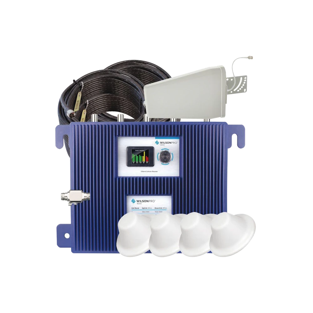 KIT AMPLIFICADOR DE SEÑAL CELULAR PRO4000 | 4 AMPLIFICADORES EN 1, SOPORTA HASTA 16 ANTENAS INTERNAS | TODAS LAS FRECUENCIAS DE MÉXICO | TECNOLOGÍAS 4G Y 3G-Cobertura para Celular-WILSONPRO / WEBOOST-Bsai Seguridad & Controles