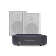 KIT AMPLIFICADOR VSSL A1X | 2 BOCINAS PARA MONTAJE SUPERFICIAL DE 5.25 IN DE TRUAUDIO MODELO OL5WT | COLOR BLANCO IP66-Audio residencial/Comercial-VSSL-Bsai Seguridad & Controles