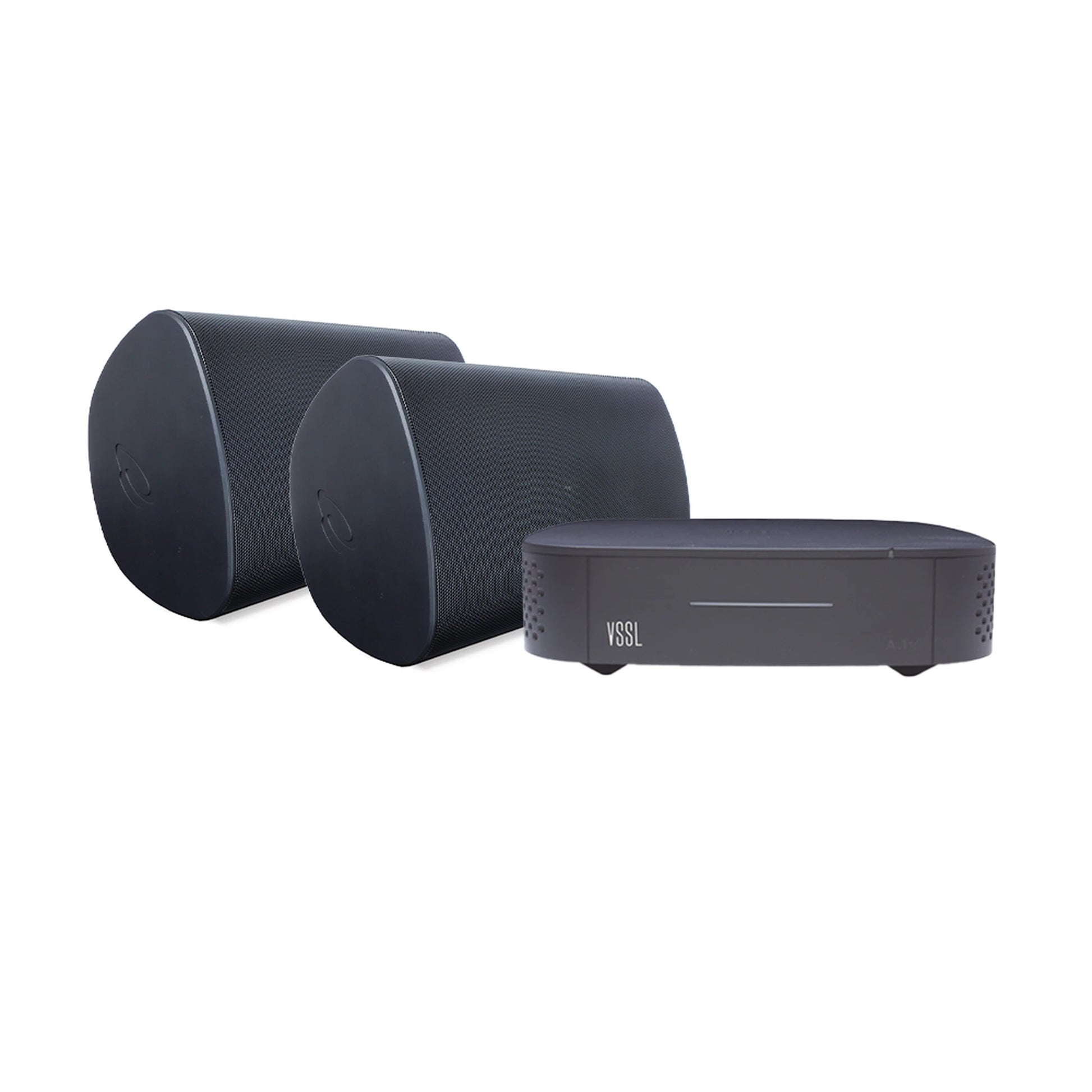 KIT AMPLIFICADOR VSSL A1X | 2 BOCINAS PARA MONTAJE SUPERFICIAL DE 6IN DE TRUAUDIO MODELO OP6BK | COLOR NEGRO IP66-Audio residencial/Comercial-VSSL-Bsai Seguridad & Controles
