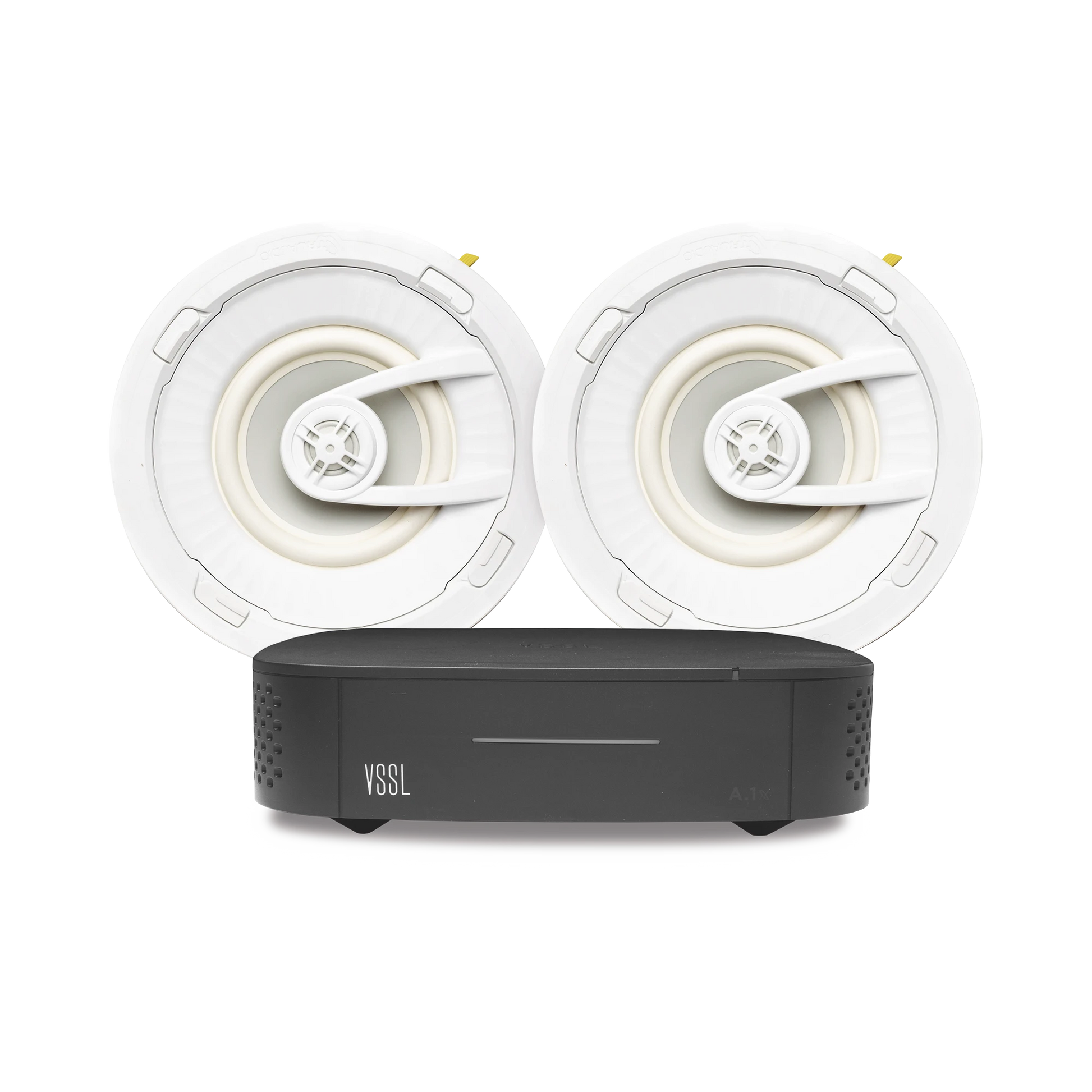 KIT AMPLIFICADOR VSSL A1X | 2 BOCINAS PARA PLAFÓN DE 7IN TRUAUDIO G72-Audio, Video y Voceo-VSSL-Bsai Seguridad & Controles