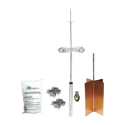 KIT BÁSICO DE PARARRAYO CON PUNTA DIPOLO Y ELECTRODO TIPO REHILETE. INSTALACIÓN EN POSTE O TORRE-Tierra Física y Pararrayos-TOTAL GROUND-Bsai Seguridad & Controles