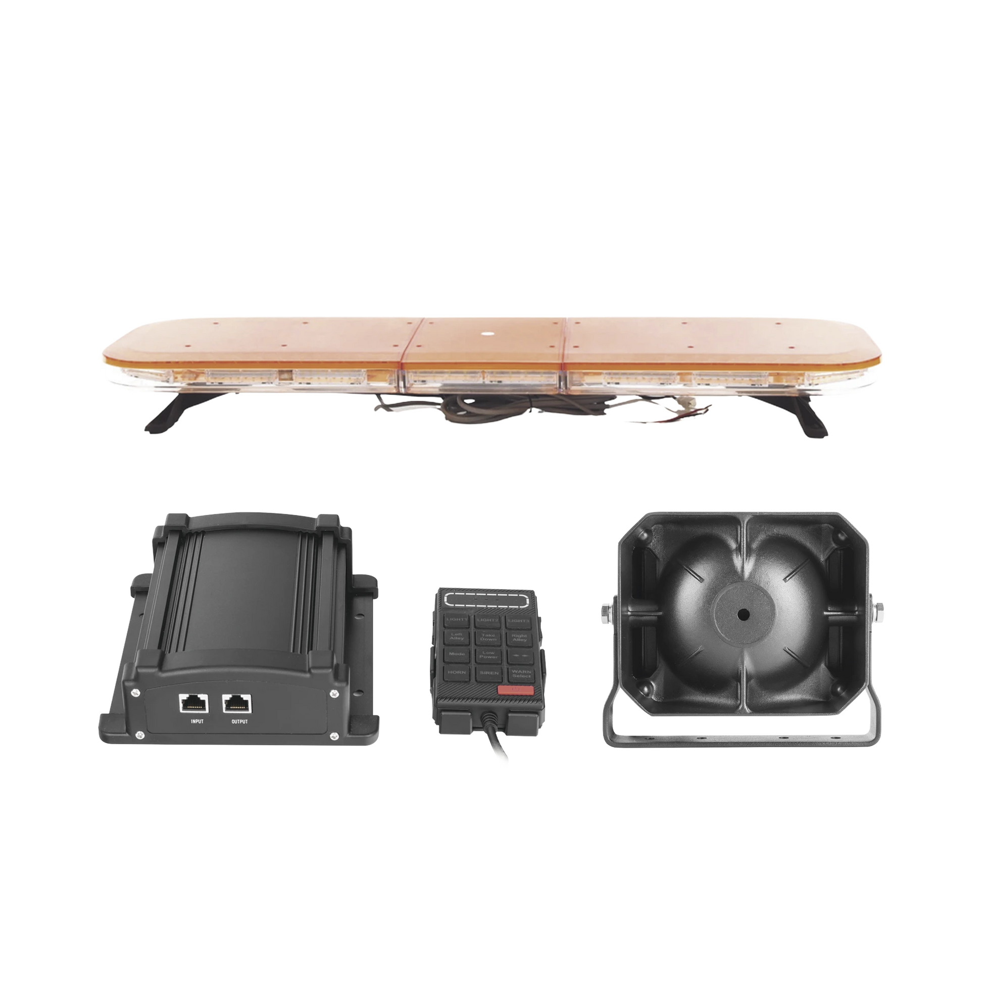 KIT BÁSICO PARA EQUIPAMIENTO DE UNIDADES DE SEGURIDAD PRIVADA, MINERÍA E INDUSTRIA-Barras de Luz / Torretas Vehiculares-EPCOM INDUSTRIAL SIGNALING-Bsai Seguridad & Controles