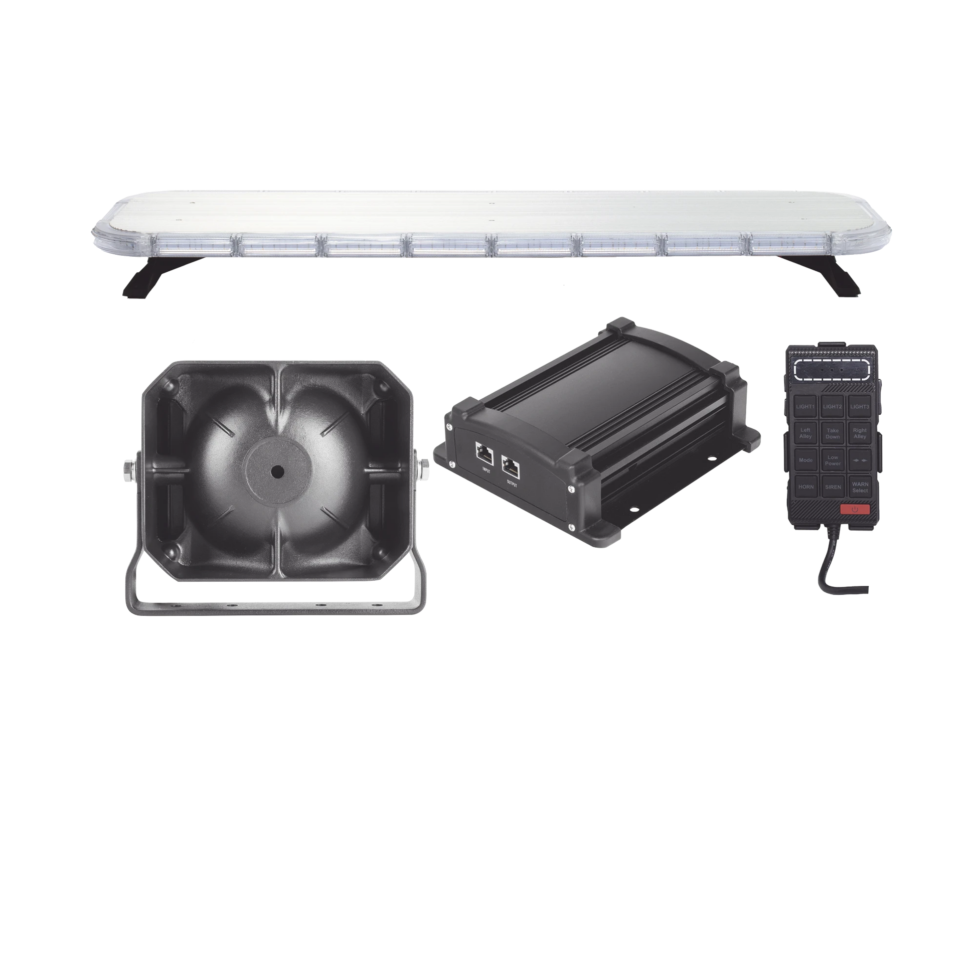 KIT BÁSICO PARA EQUIPAMIENTO DE UNIDADES DE SEGURIDAD PÚBLICA CON SIRENA MONO-MANDO-Torretas-EPCOM INDUSTRIAL SIGNALING-Bsai Seguridad & Controles