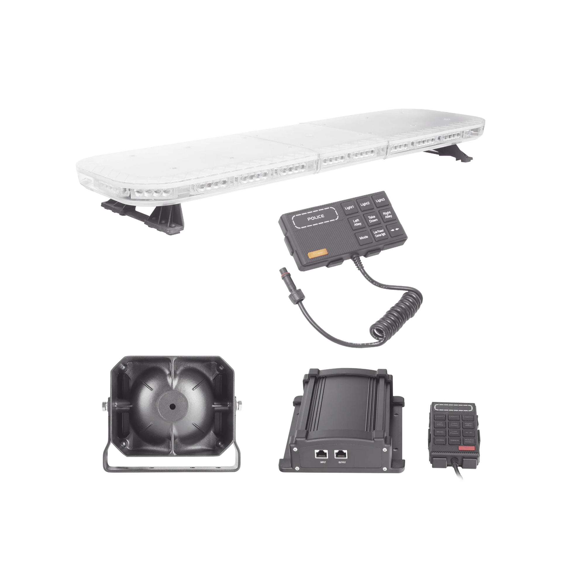 KIT BÁSICO PARA EQUIPAMIENTO DE UNIDADES DE SEGURIDAD PÚBLICA-Barras de Luz / Torretas Vehiculares-EPCOM INDUSTRIAL SIGNALING-Bsai Seguridad & Controles