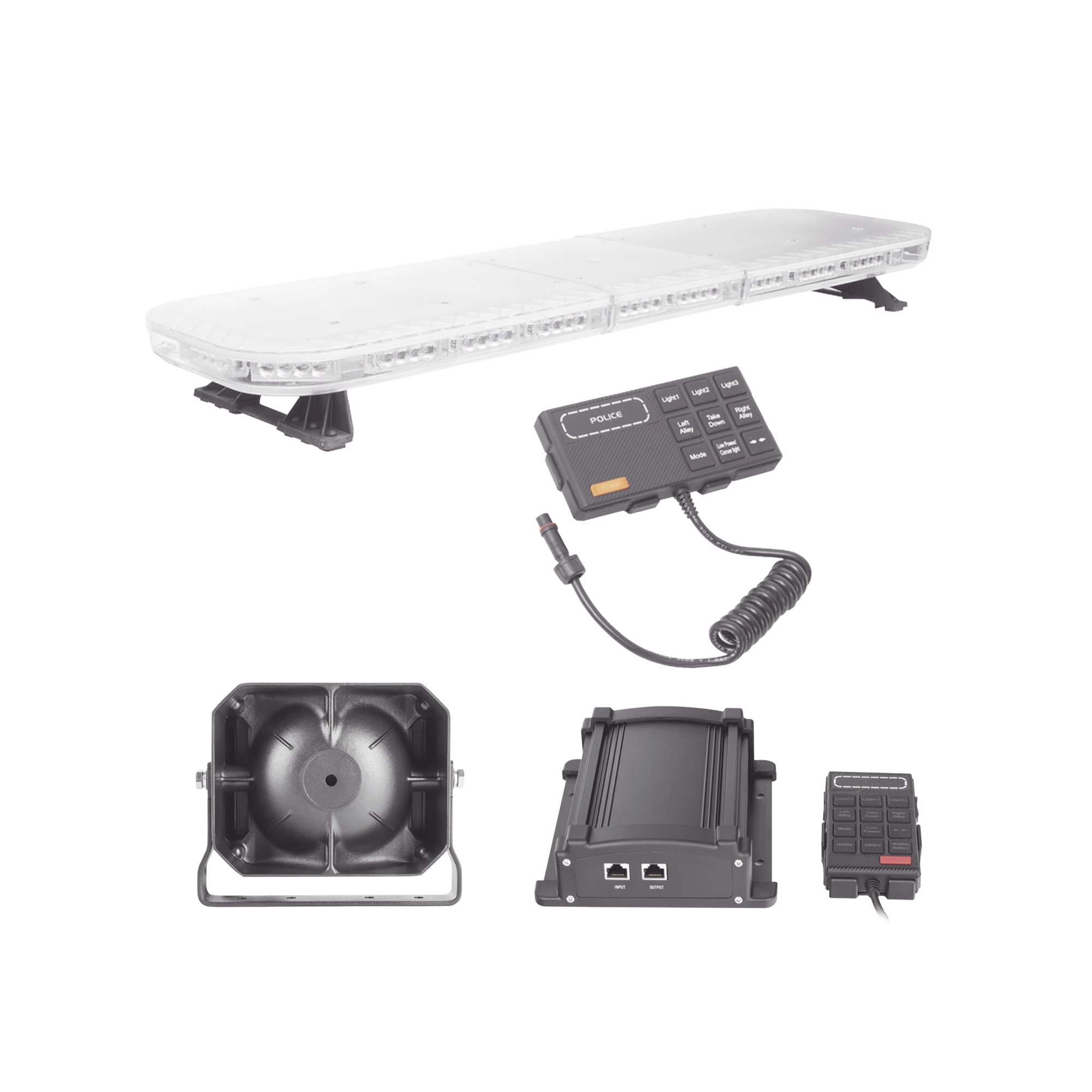 KIT BÁSICO PARA EQUIPAMIENTO DE UNIDADES DE SEGURIDAD PÚBLICA-Barras de Luz / Torretas Vehiculares-EPCOM INDUSTRIAL SIGNALING-Bsai Seguridad & Controles